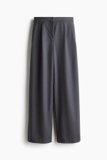 Wide-Leg Twill Pants