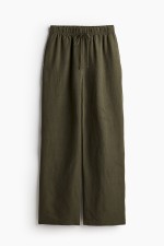 Linen-blend Pull-on Pants