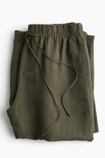 Linen-blend Pull-on Pants