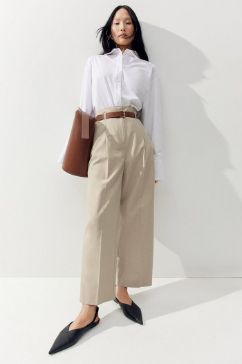 Creased Pants with Belt