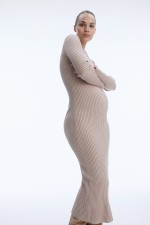 MAMA Boat-Neck Bodycon Dress