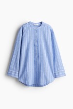 Linen-blend Pullover Shirt