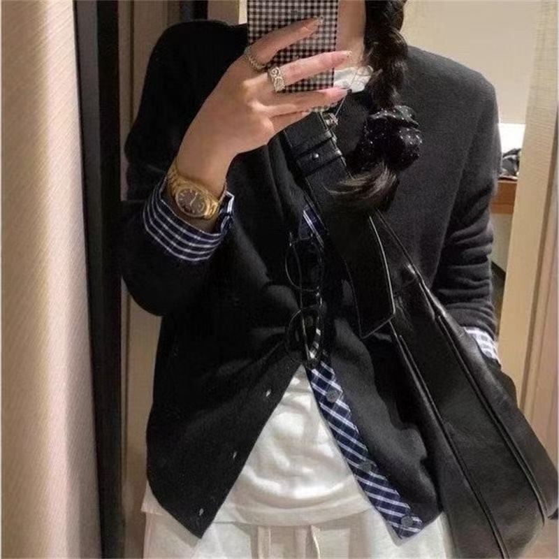 Korean Style Autumn Winter Knit Cardigan Sweater Coat Women 2026 New Layering Top - Image 3