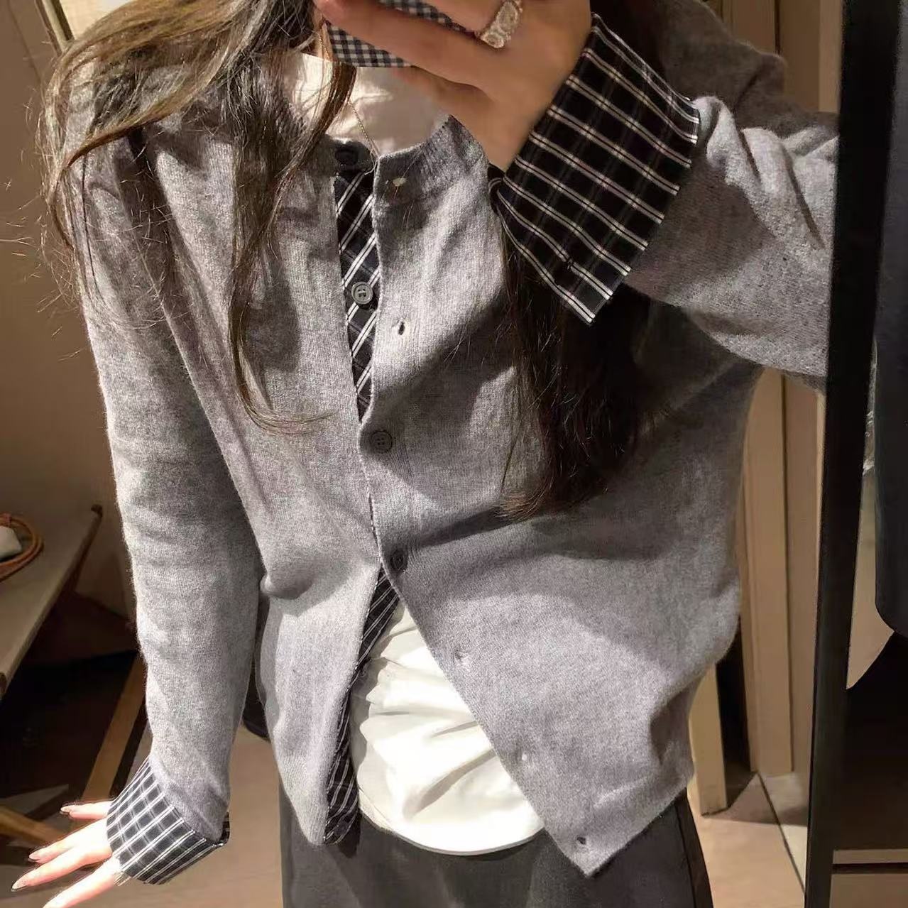 Korean Style Autumn Winter Knit Cardigan Sweater Coat Women 2026 New Layering Top - Image 5